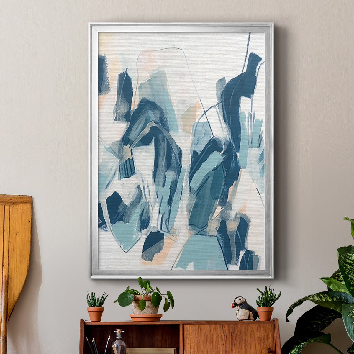 Interlocking Melody II - Modern Framed Canvas Print