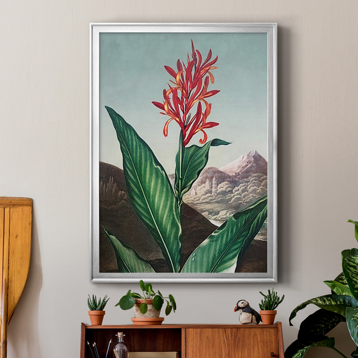 Temple of Flora I - Modern Framed Canvas Print