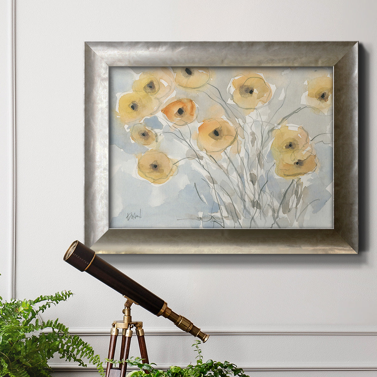 Sunset Poppies II Premium Framed Canvas- Ready to Hang