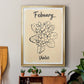 Birth Month II - Modern Framed Canvas Print