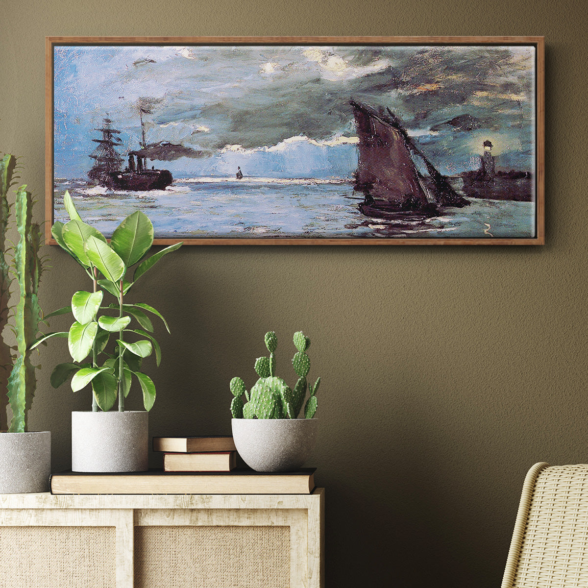 Seascape - Floater Framed Canvas Print