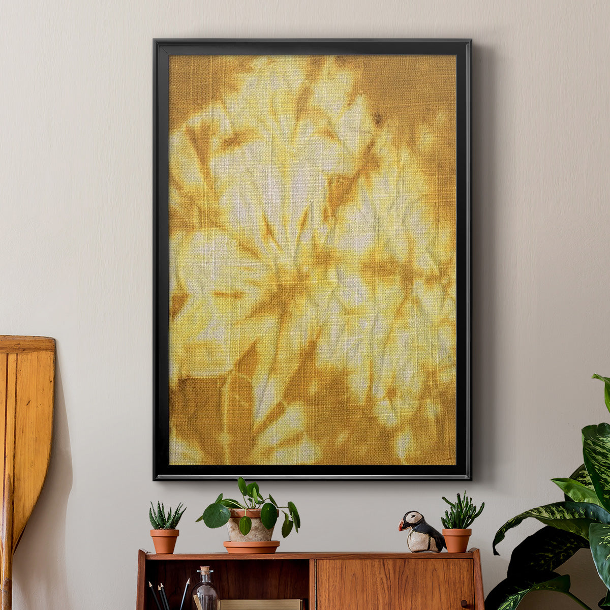 Turmeric Sunrise II - Modern Framed Canvas Print