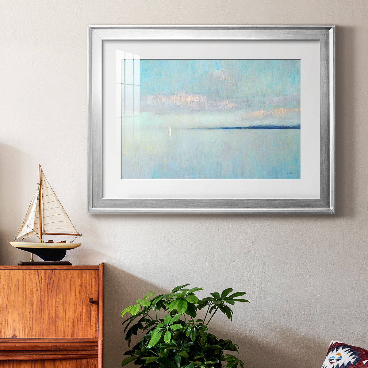 Sunrise Haze - Modern Framed Art Print
