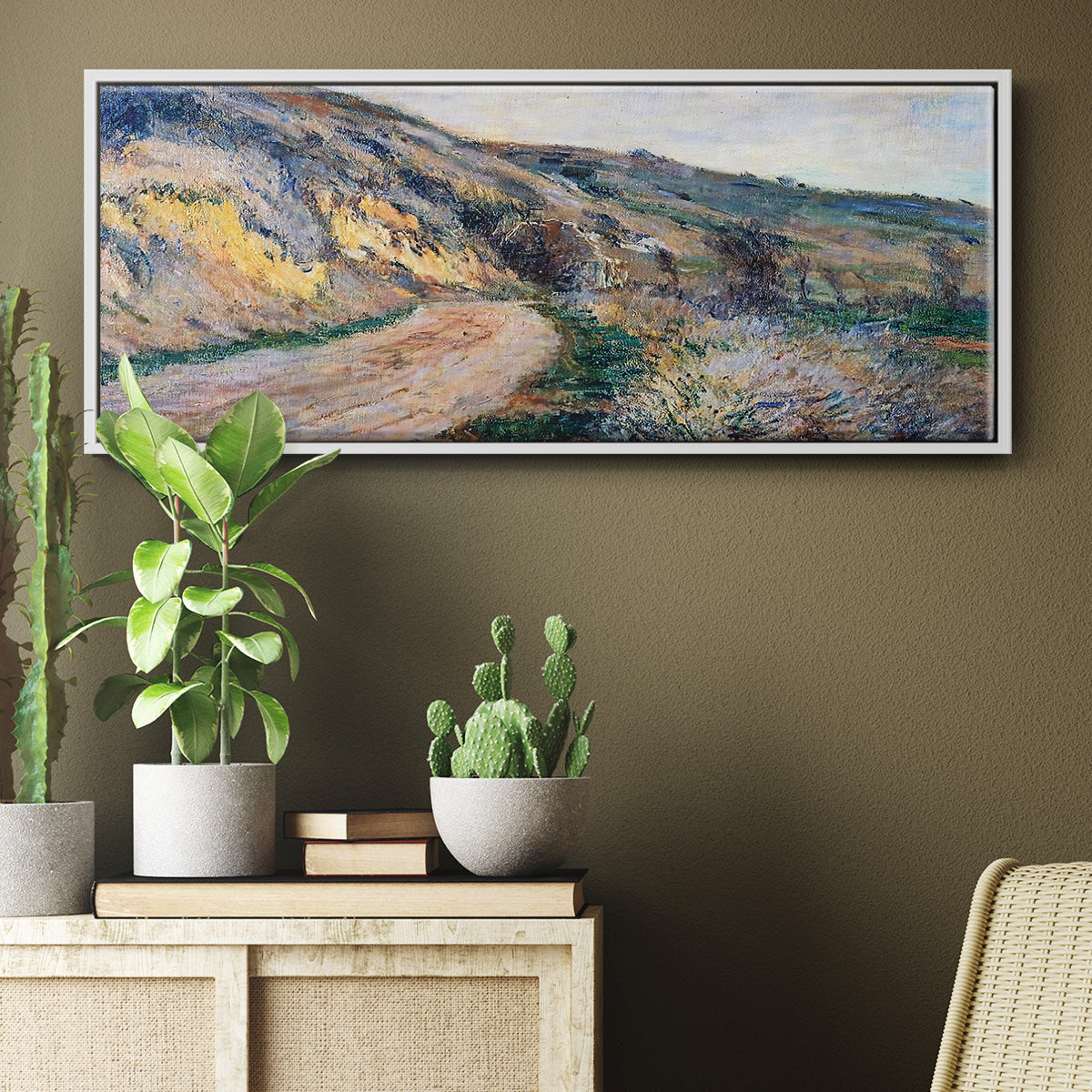 The Road to Giverny, 1885 - Floater Framed Canvas Print
