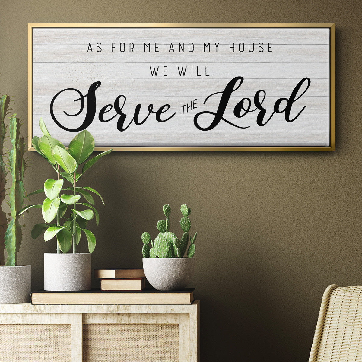 Serve the Lord - Floater Framed Canvas Print