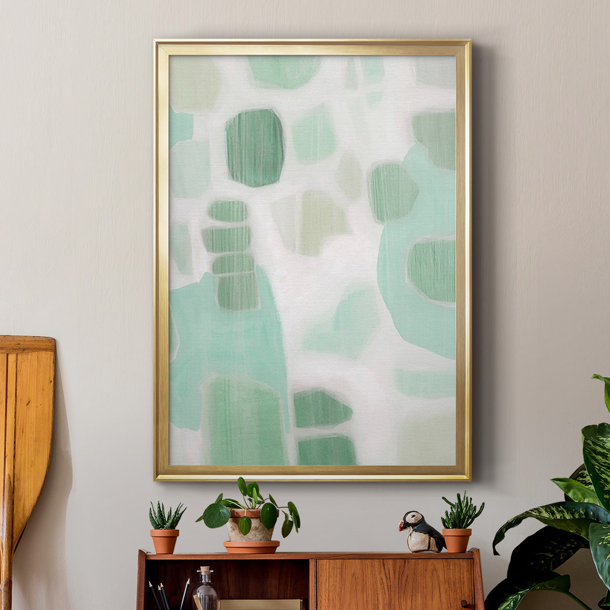 River Shapes I - Modern Framed Canvas Print