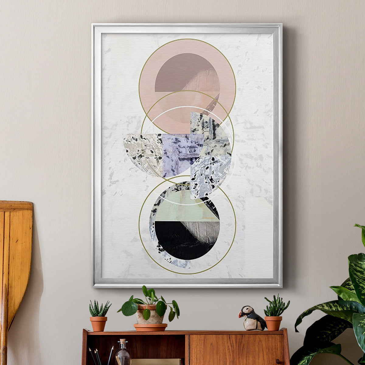 Inner Circles I - Modern Framed Canvas Print