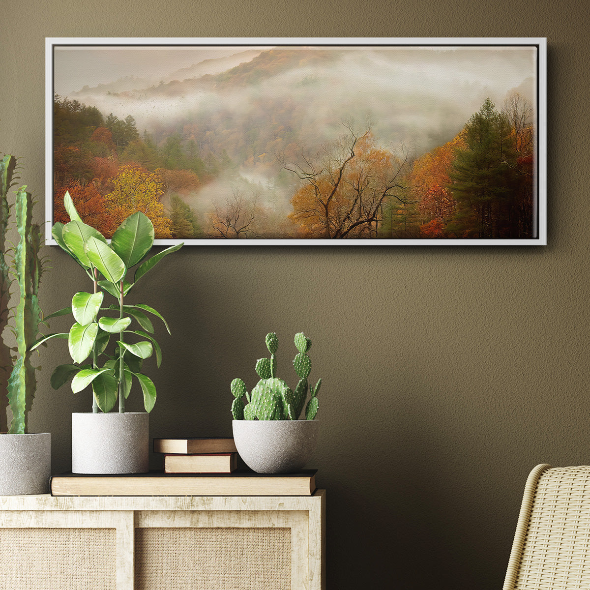 Photography Study Autumn Mist - Floater Framed Canvas Print