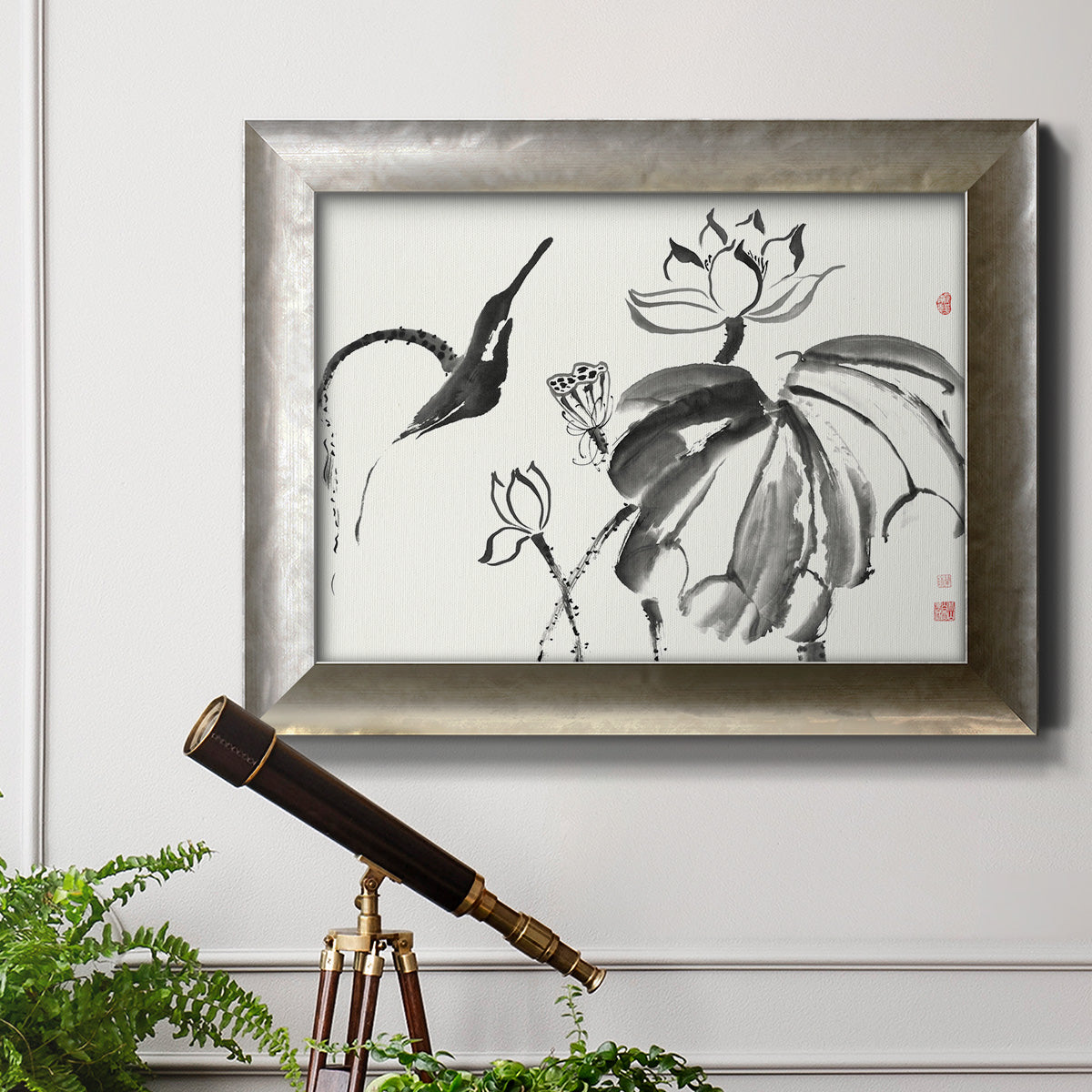 Lotus Study I Premium Framed Canvas- Ready to Hang