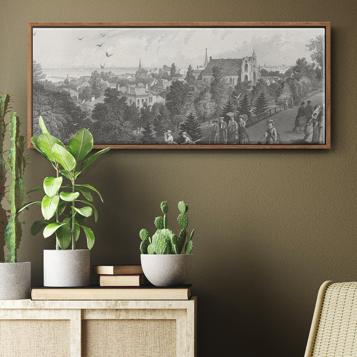 City of Cleveland - Floater Framed Canvas Print