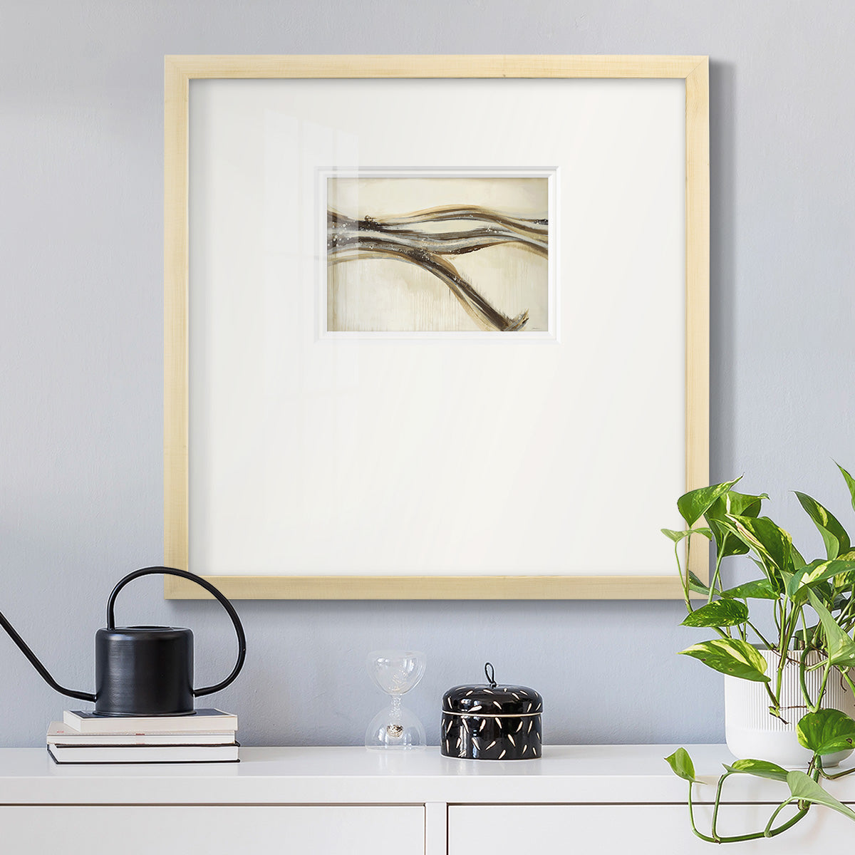 Catching a Metallic Wave Premium Framed Print Double Matboard