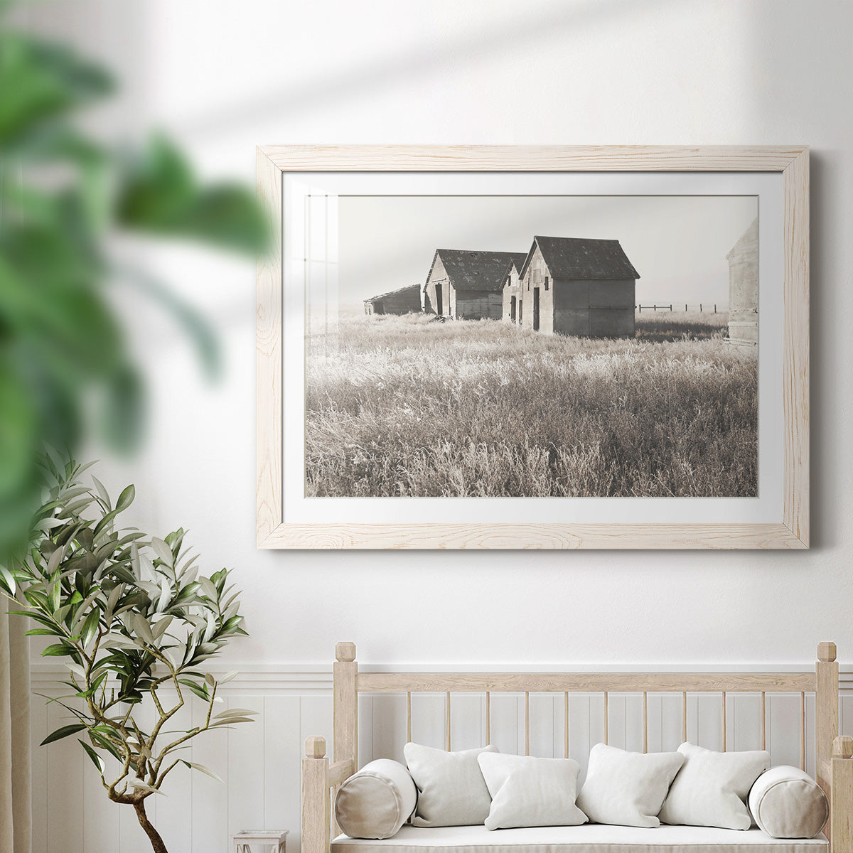 Neutral Barn - Barnwood Framed Art Print