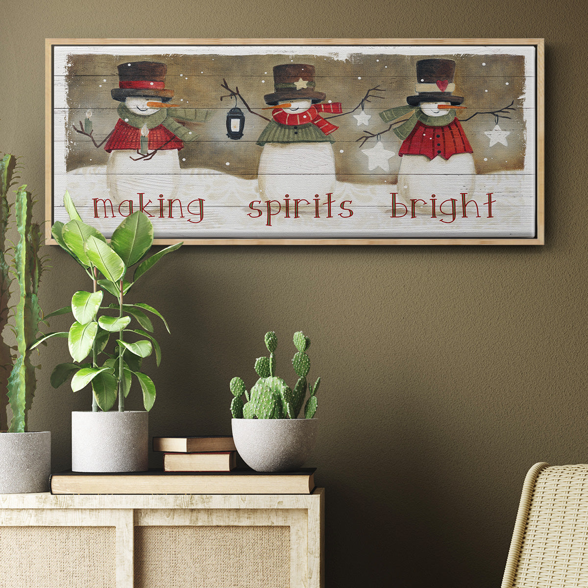 Making Spirits Bright - Floater Framed Canvas Print
