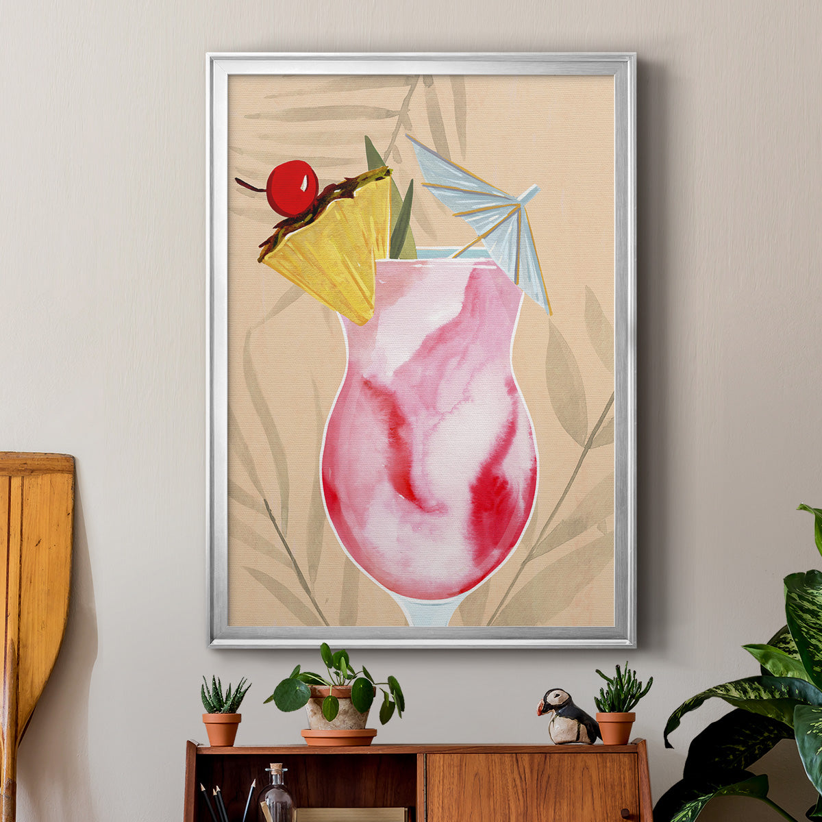 Tropical Cocktail II - Modern Framed Canvas Print