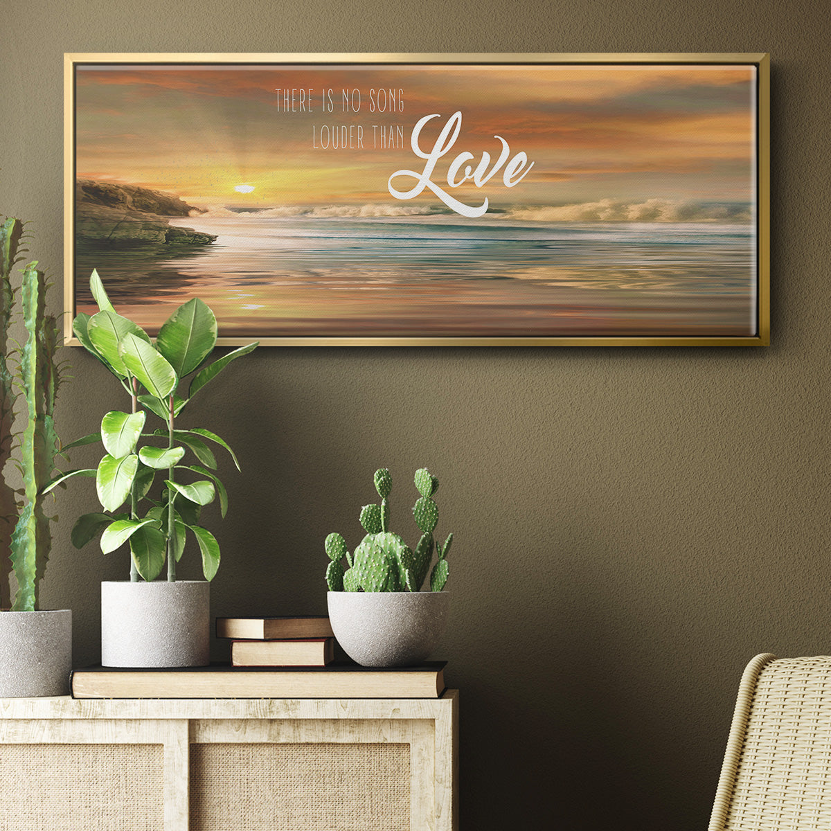 Louder Than - Floater Framed Canvas Print