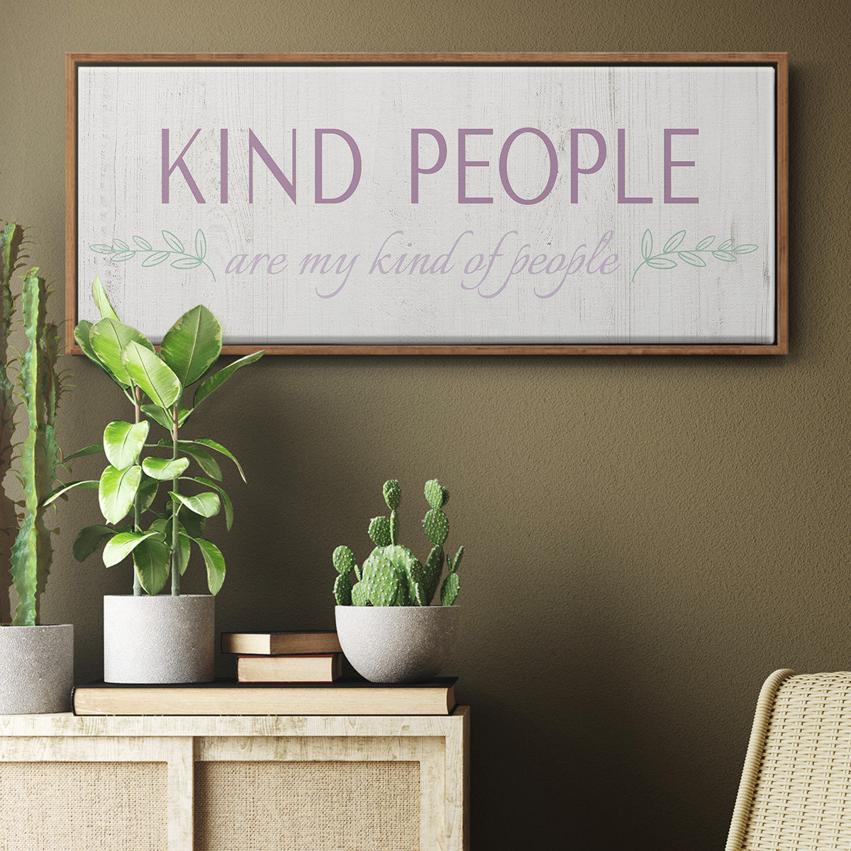 Kind People - Floater Framed Canvas Print