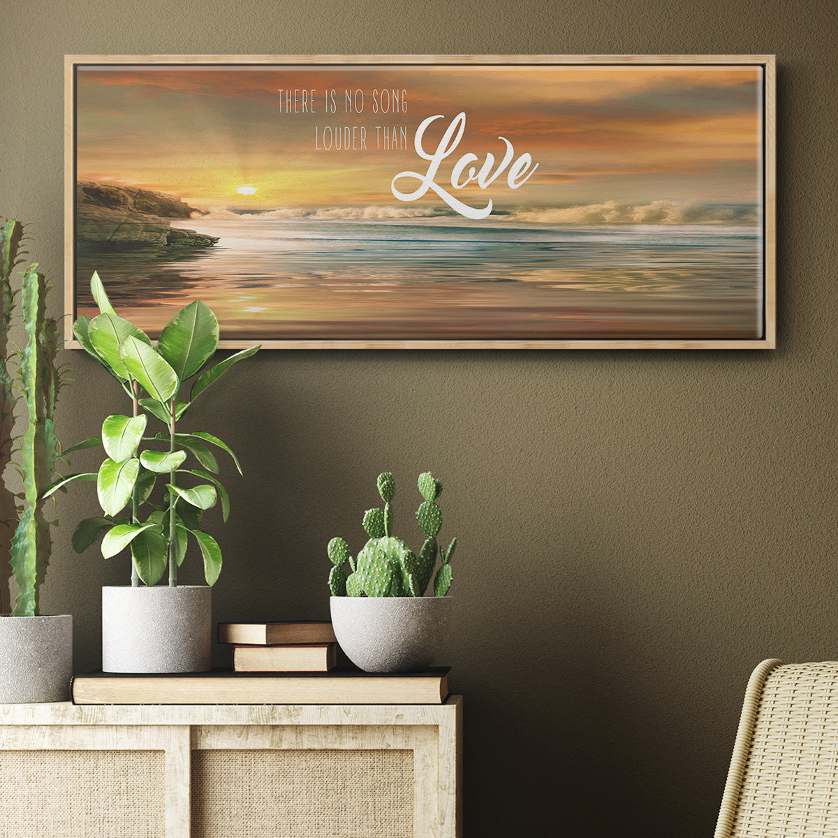 Louder Than - Floater Framed Canvas Print