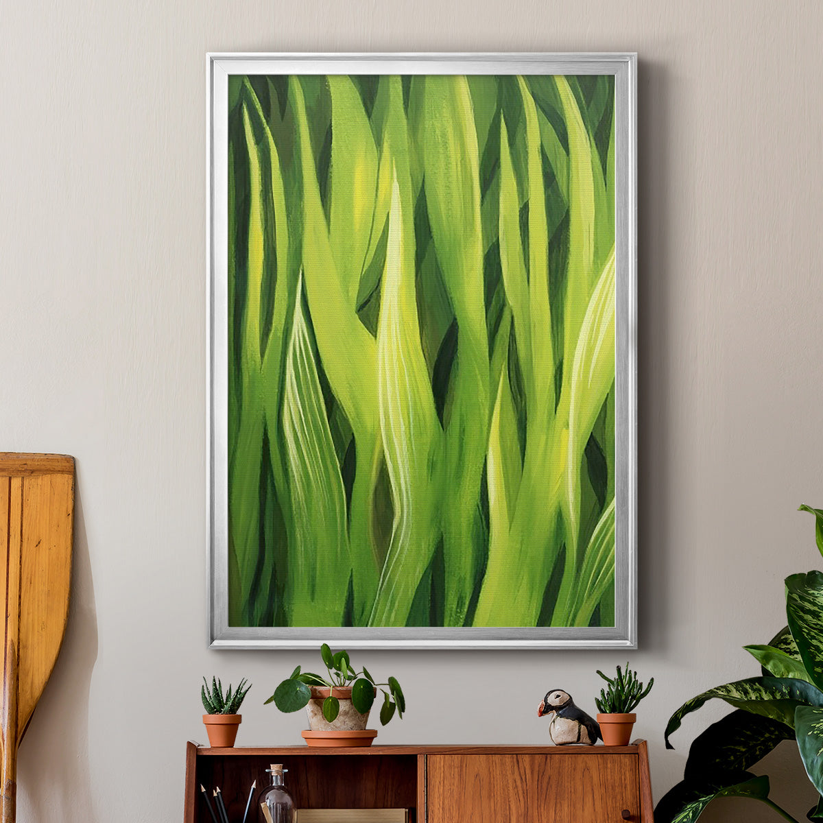 Blades of Grass I - Modern Framed Canvas Print