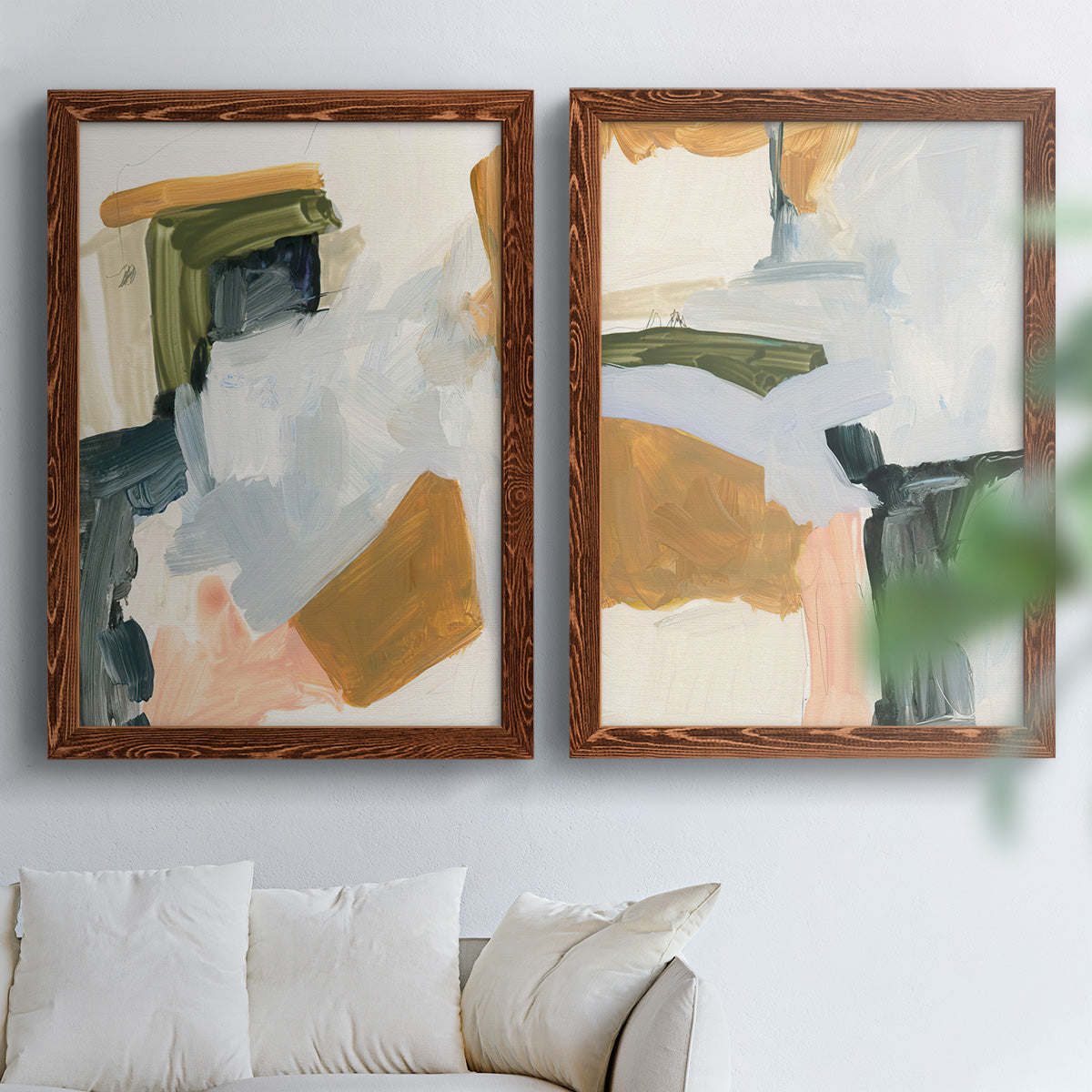 Palette Meld I - Premium Framed Canvas 2 Piece Set - Ready to Hang