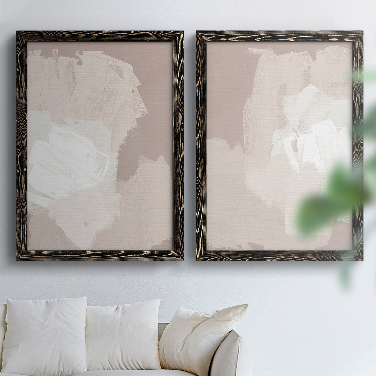 Cloud Slate I - Barnwood Framed Canvas Set