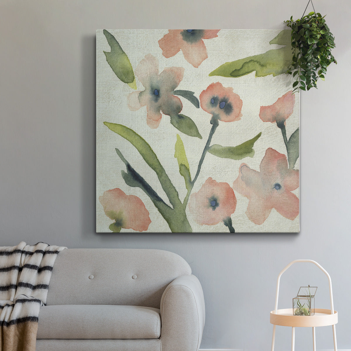 Blush Pink Blooms II-Premium Gallery Wrapped Canvas - Ready to Hang