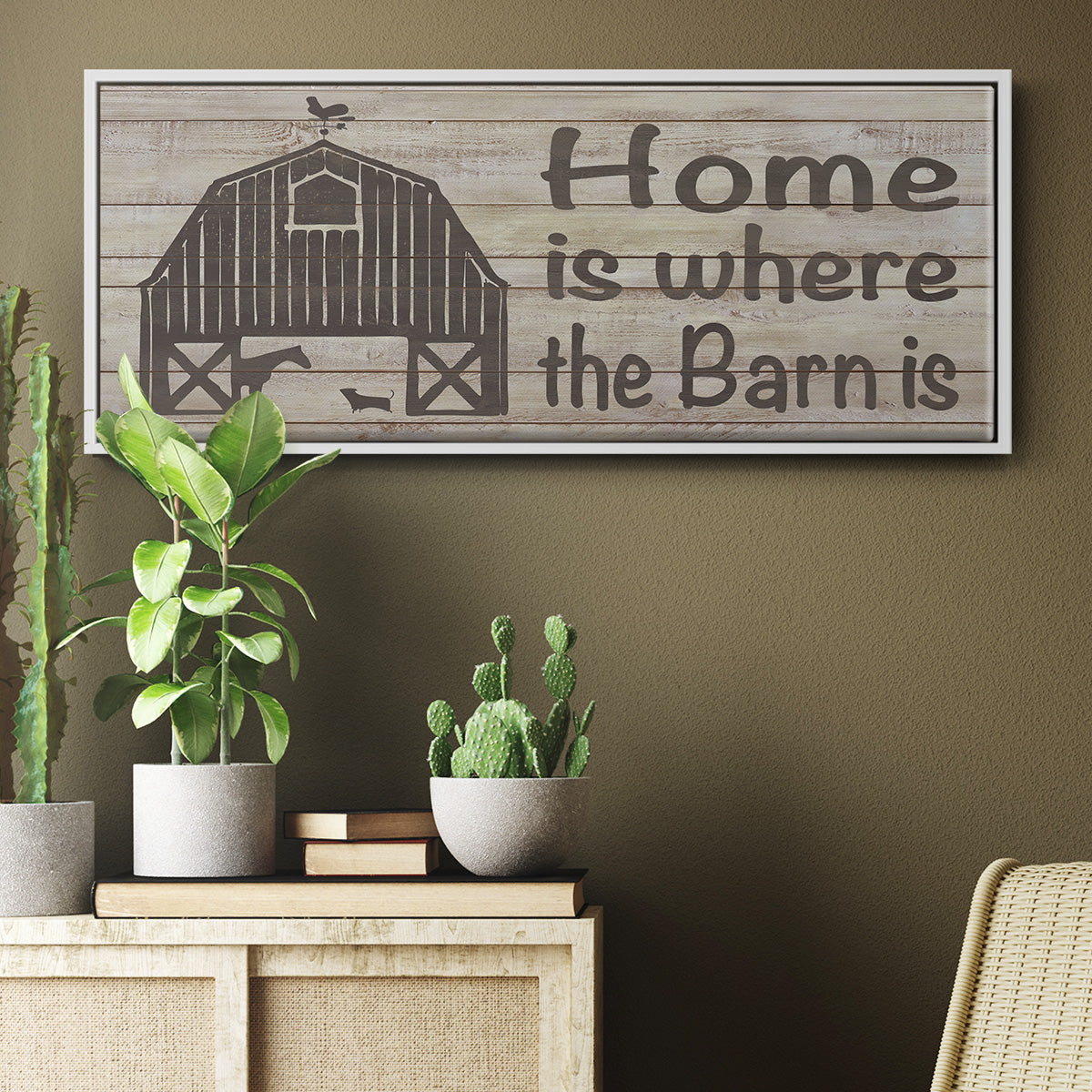 Home & Farm III - Floater Framed Canvas Print