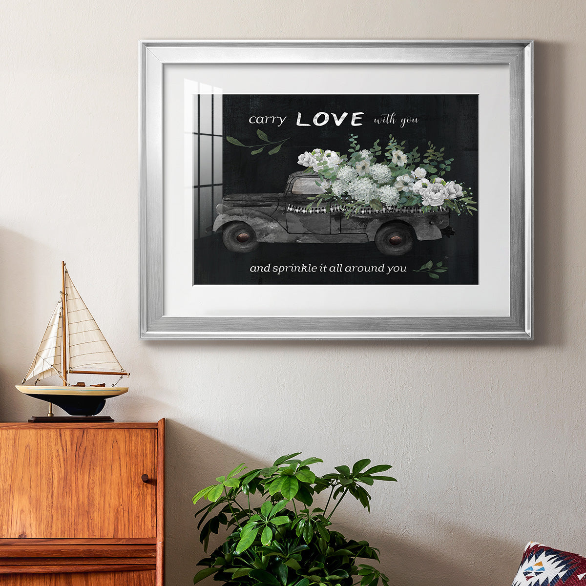 Carry Love - Modern Framed Art Print