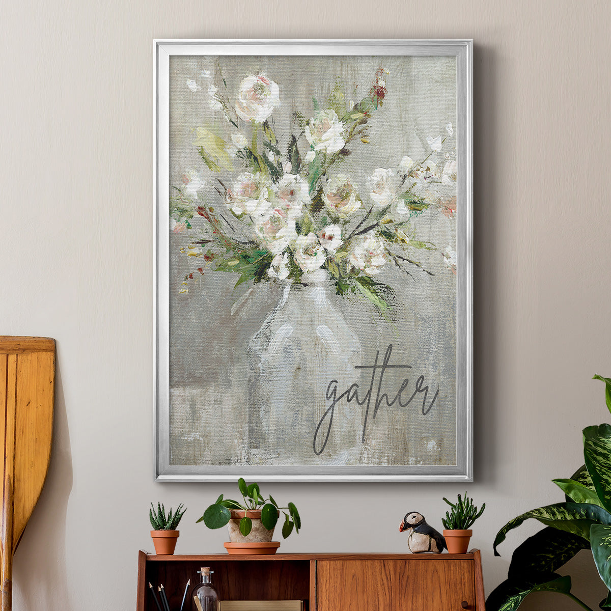 Gather - Modern Framed Canvas Print