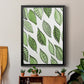 Patterned Leaf Shapes IV - Modern Framed Canvas Print