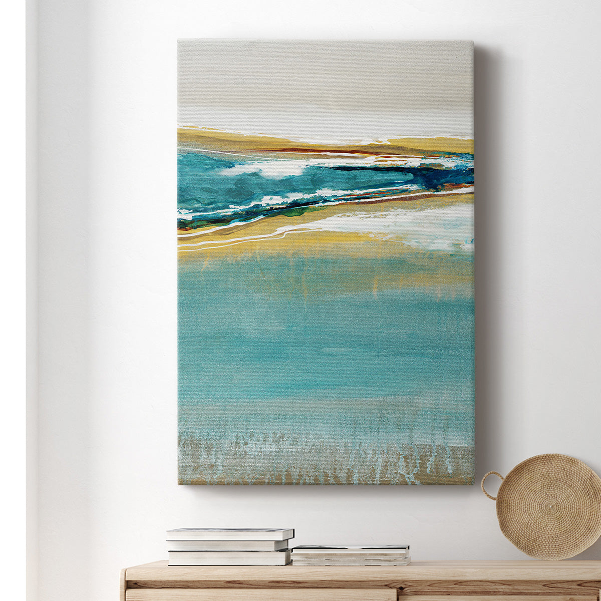 Aqua Quartz V1 Premium Gallery Wrapped Canvas - Ready to Hang