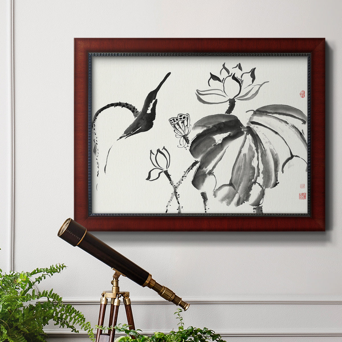 Lotus Study I Premium Framed Canvas- Ready to Hang