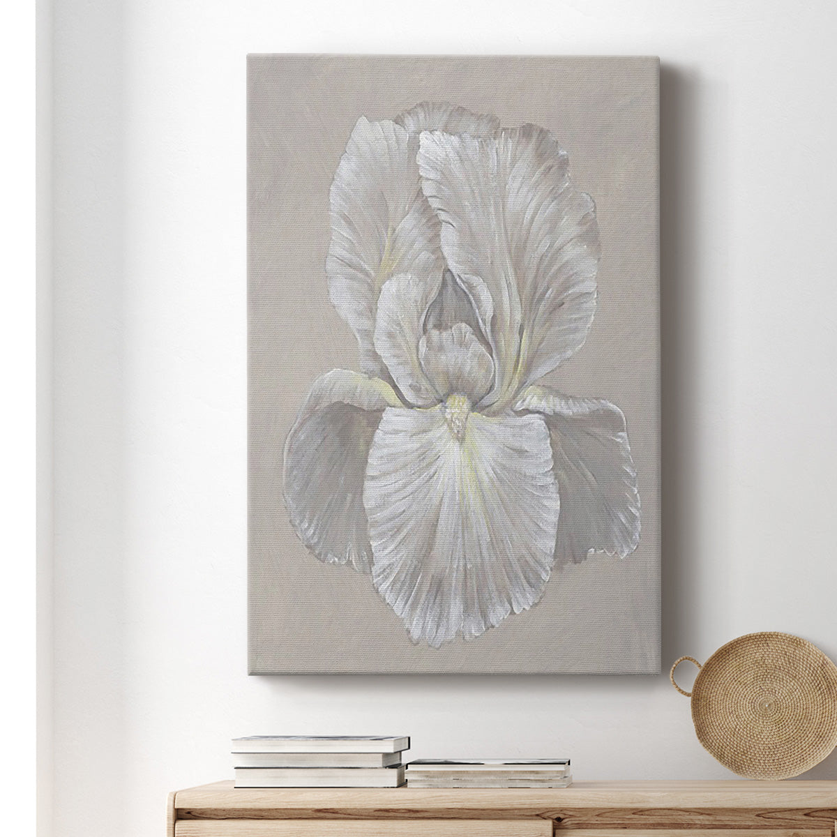 White Iris I Premium Gallery Wrapped Canvas - Ready to Hang