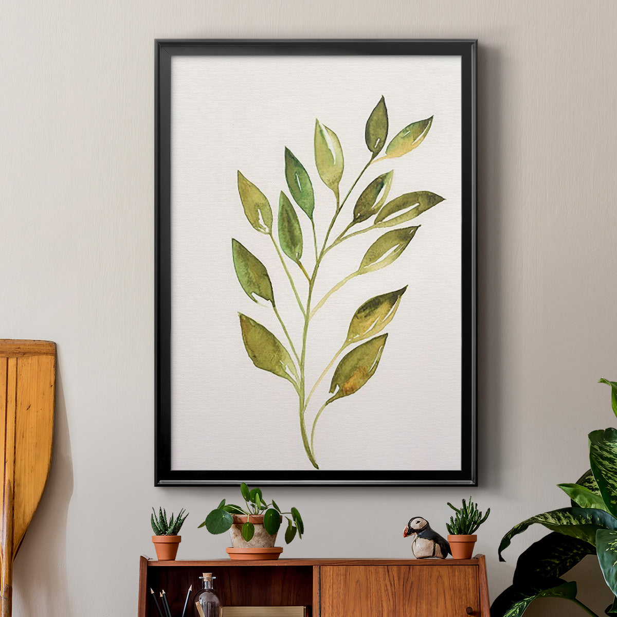 Single Twig I - Modern Framed Canvas Print