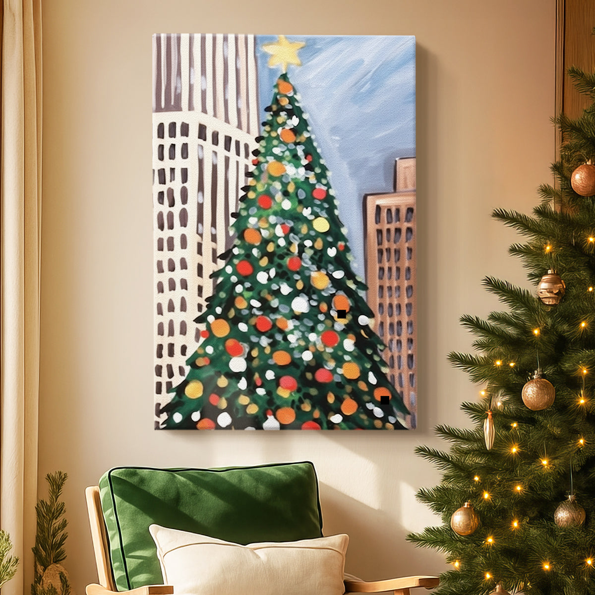 Pale Winter Wreath of Twilight - Canvas Art Print