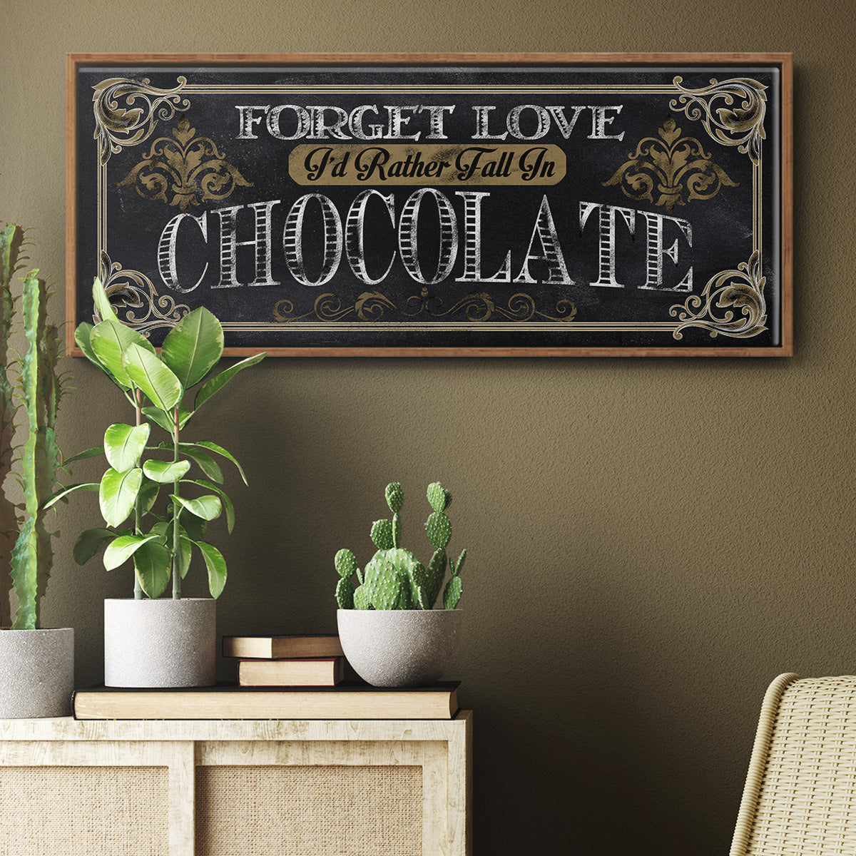 Chocolate - Floater Framed Canvas Print