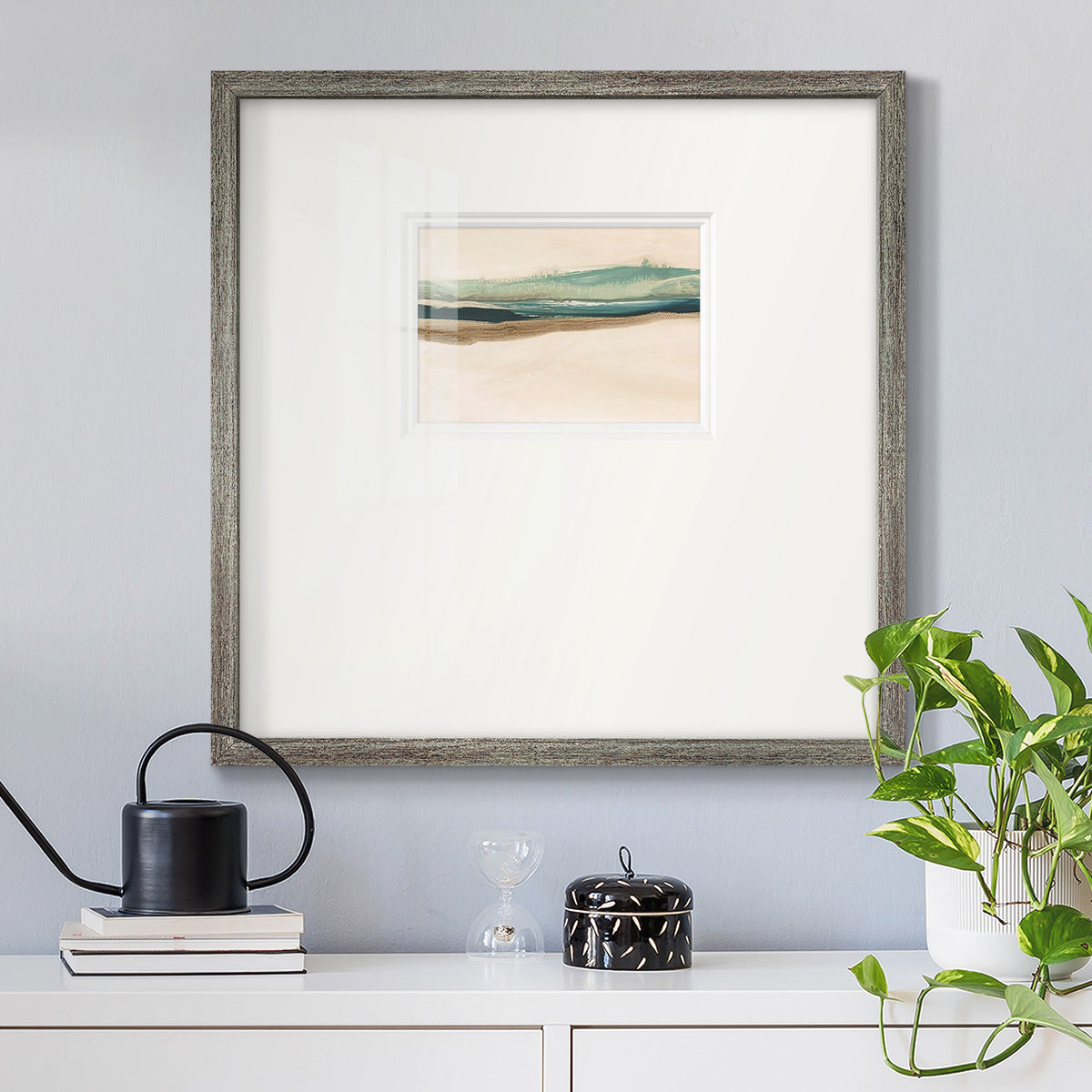 Layered Horizon II - Double Matboard Framed Print