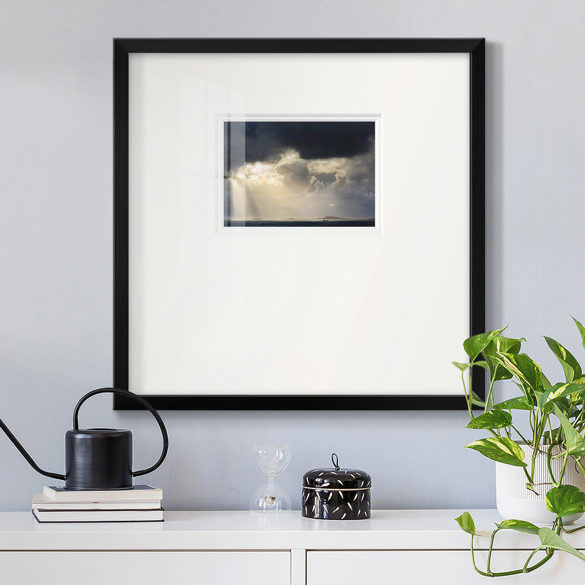 Rays of Light- Premium Framed Print Double Matboard