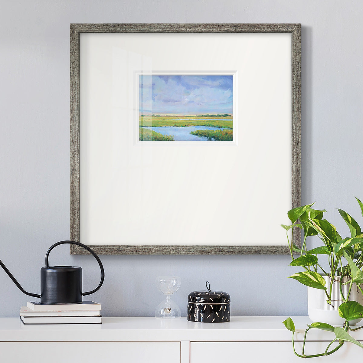 Summer Marsh I - Double Matboard Framed Print