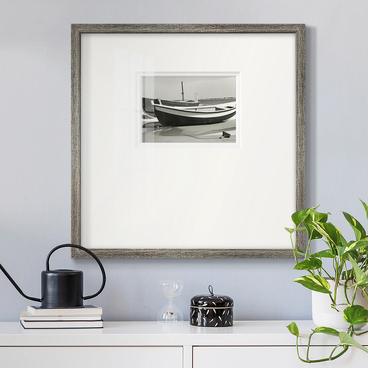 Vintage Rowboat I Premium Framed Print Double Matboard