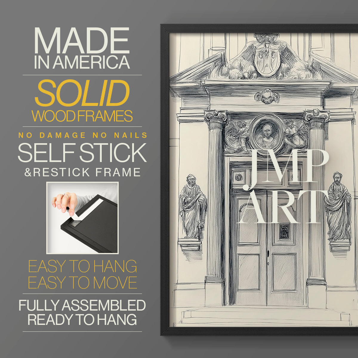 Landscape Study Series V - Restickable Framed Art Set