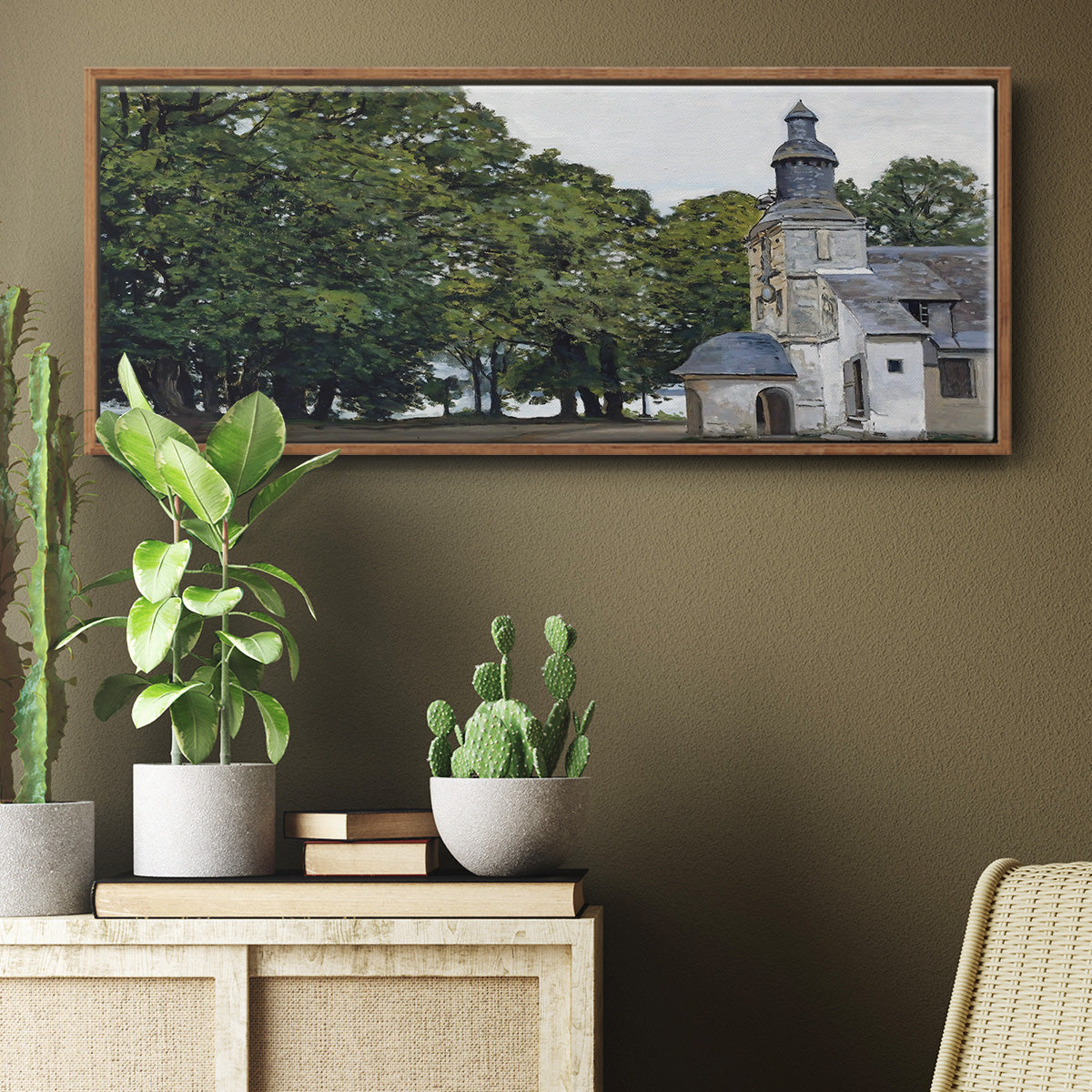 The Chapel Notre - Floater Framed Canvas Print