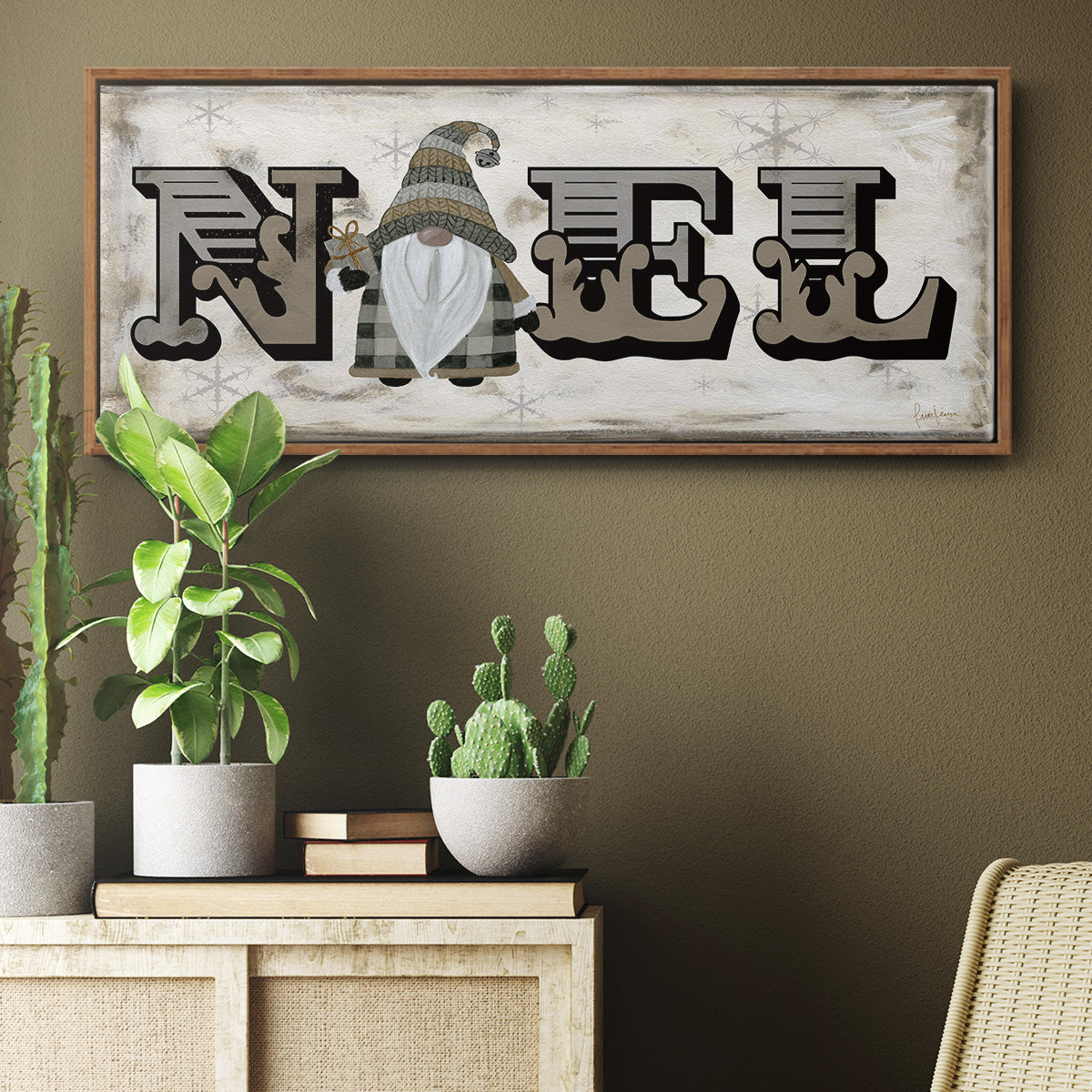 Winter Wonderland Friend Noel - Floater Framed Canvas Print