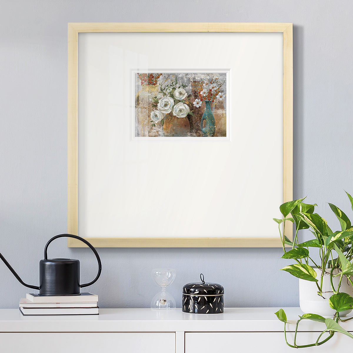 Vessels and Blooms Spice Premium Framed Print Double Matboard