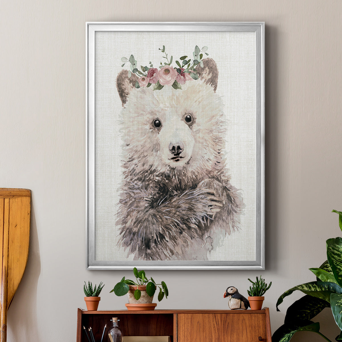 Dressy Cub - Modern Framed Canvas Print