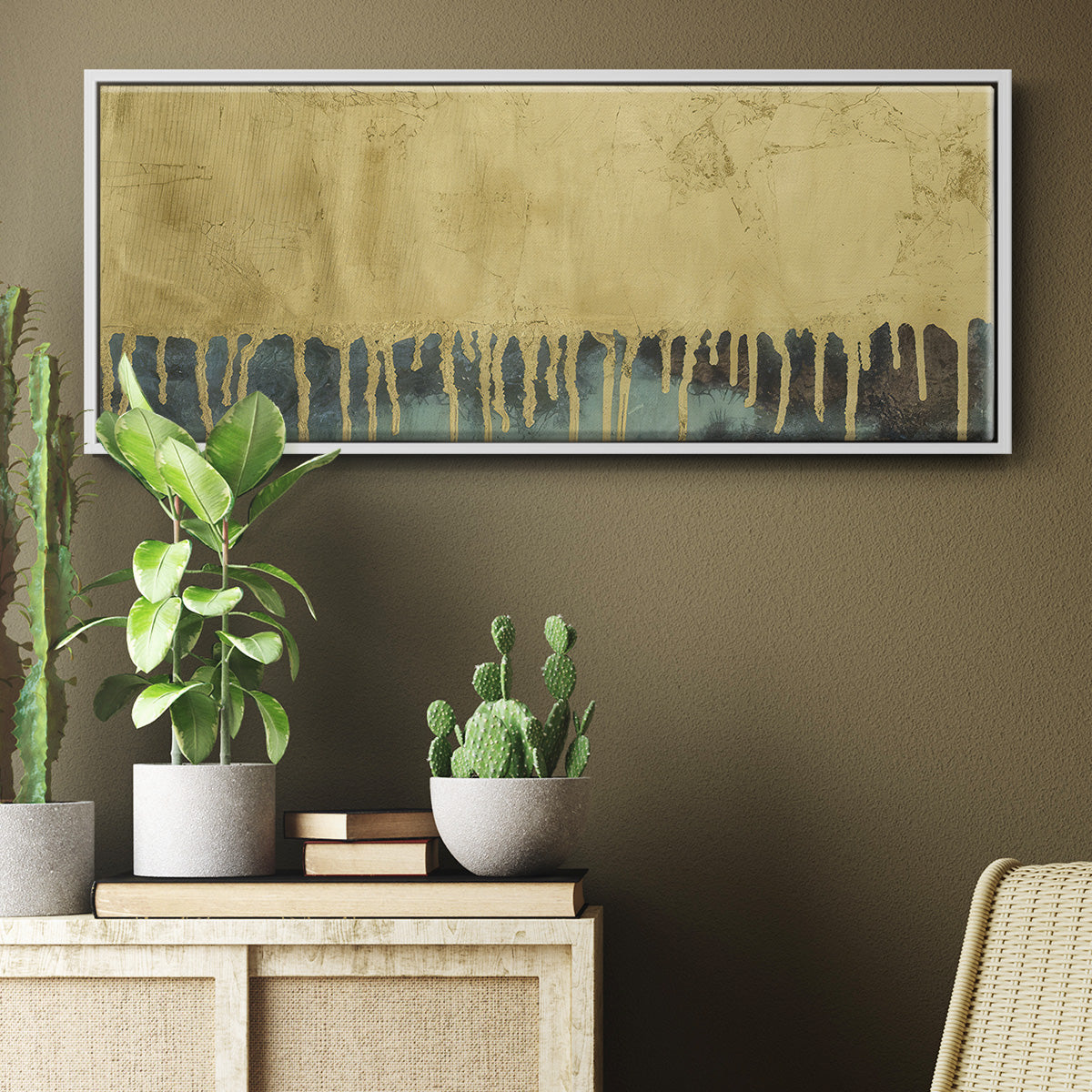 Aquafer II - Floater Framed Canvas Print