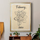 Birth Month II - Modern Framed Canvas Print