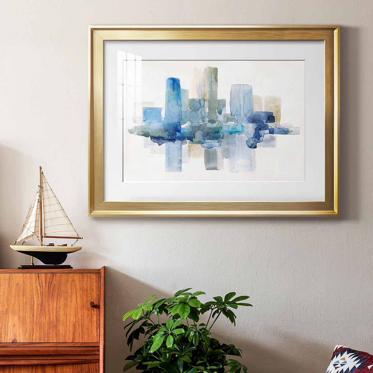 Soft Skyline II Premium Framed Print - Ready to Hang