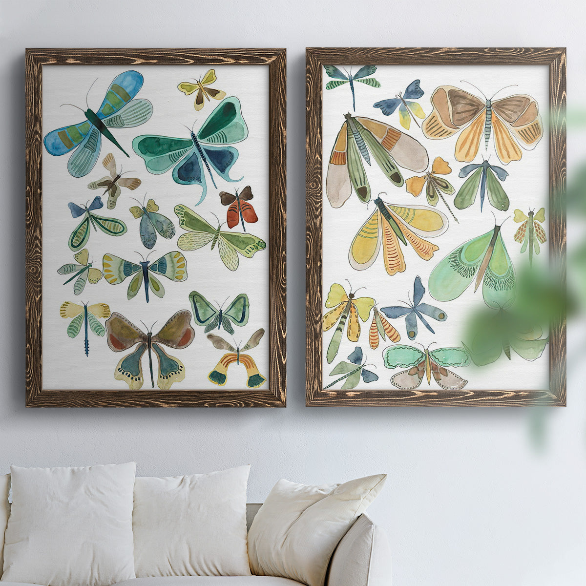 Wings Galore I - Premium Framed Canvas 2 Piece Set - Ready to Hang