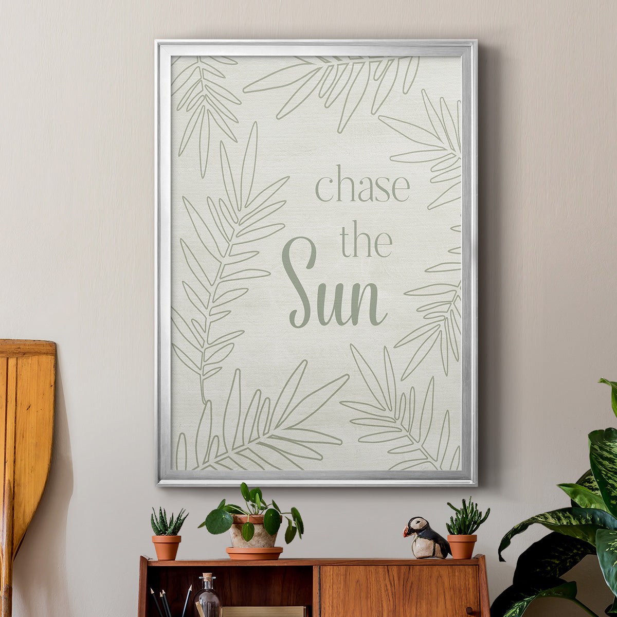 Chase the Sun - Modern Framed Canvas Print