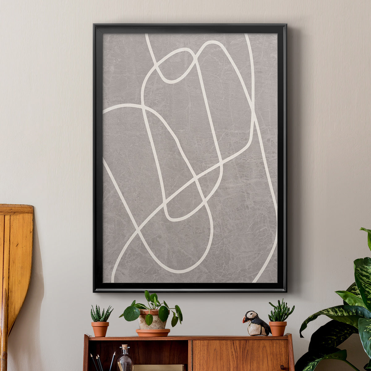 Fissures II - Modern Framed Canvas Print